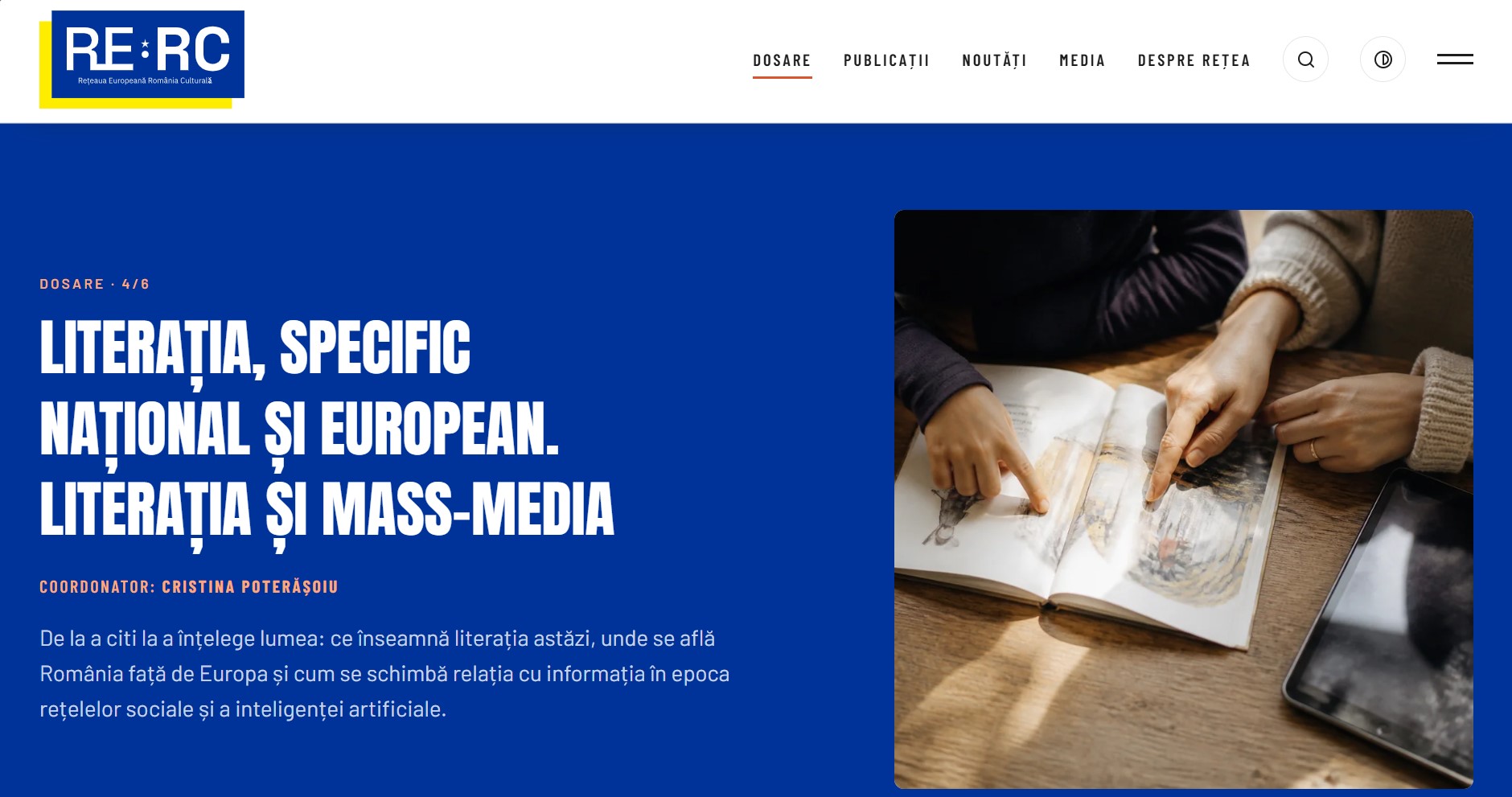 Literația, specific național și european. Literația și mass-media – RE:RC